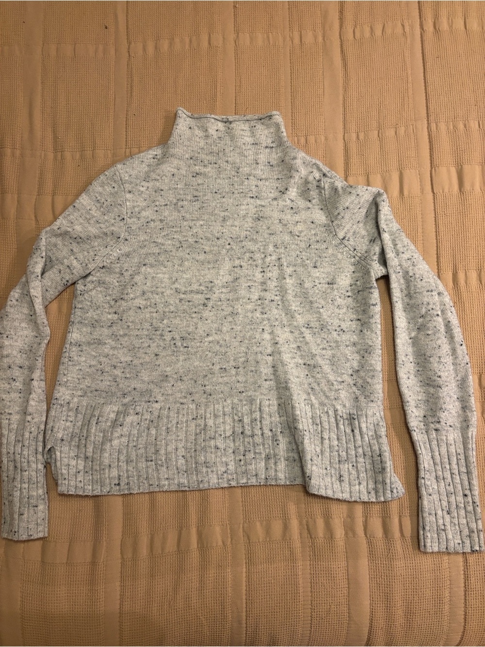 Madewell Donegal Inland Light Gray Turtleneck Sweater